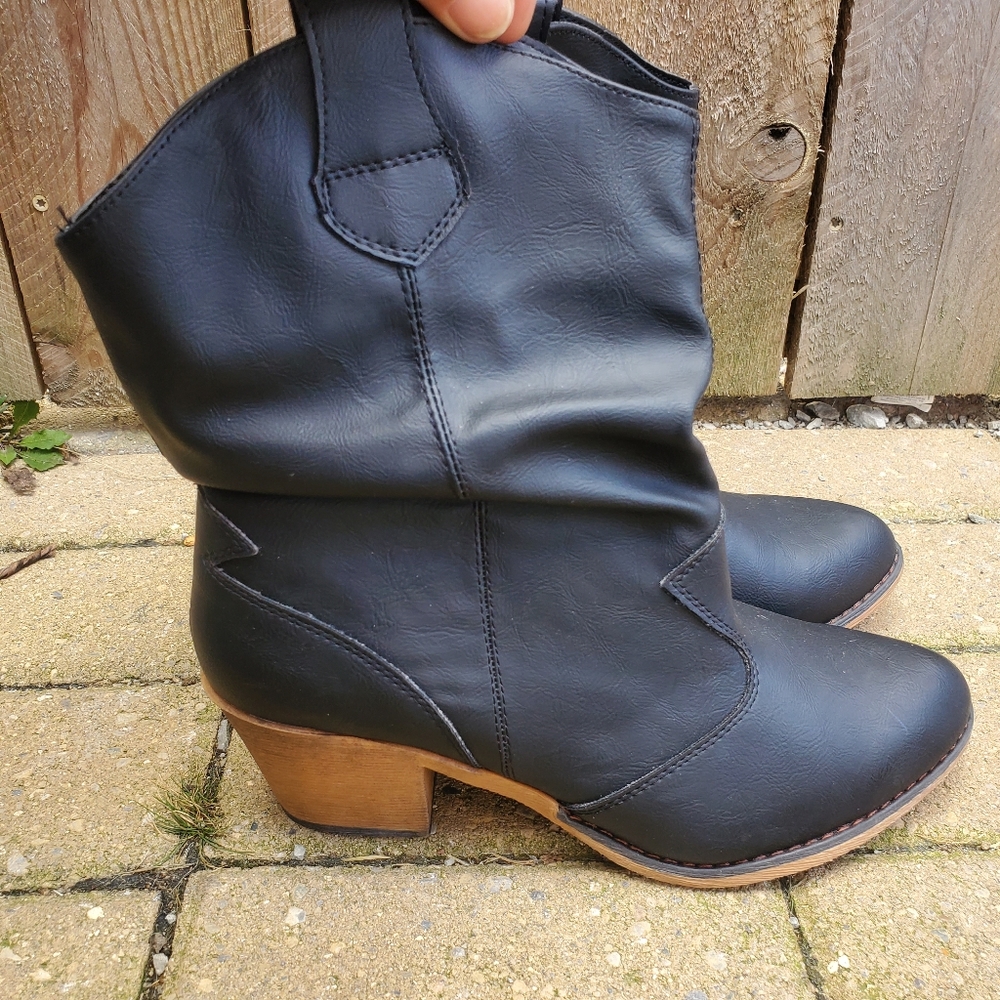 Charles Albert Slouch Western Cowboy Boots Women's Size 11- Fit like 9.5-10 EUC - Picture 7 of 13